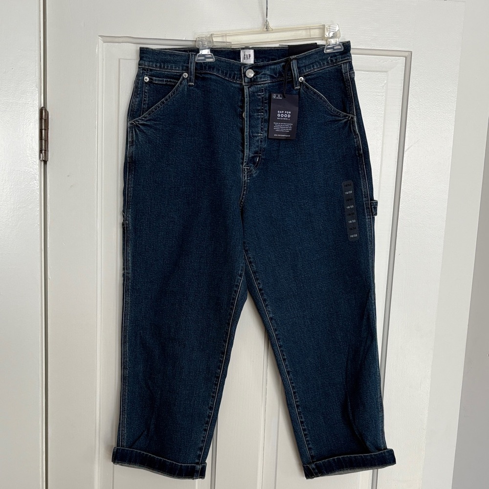 Gap women’s Relaxed Fit Jeans in Deep Blue